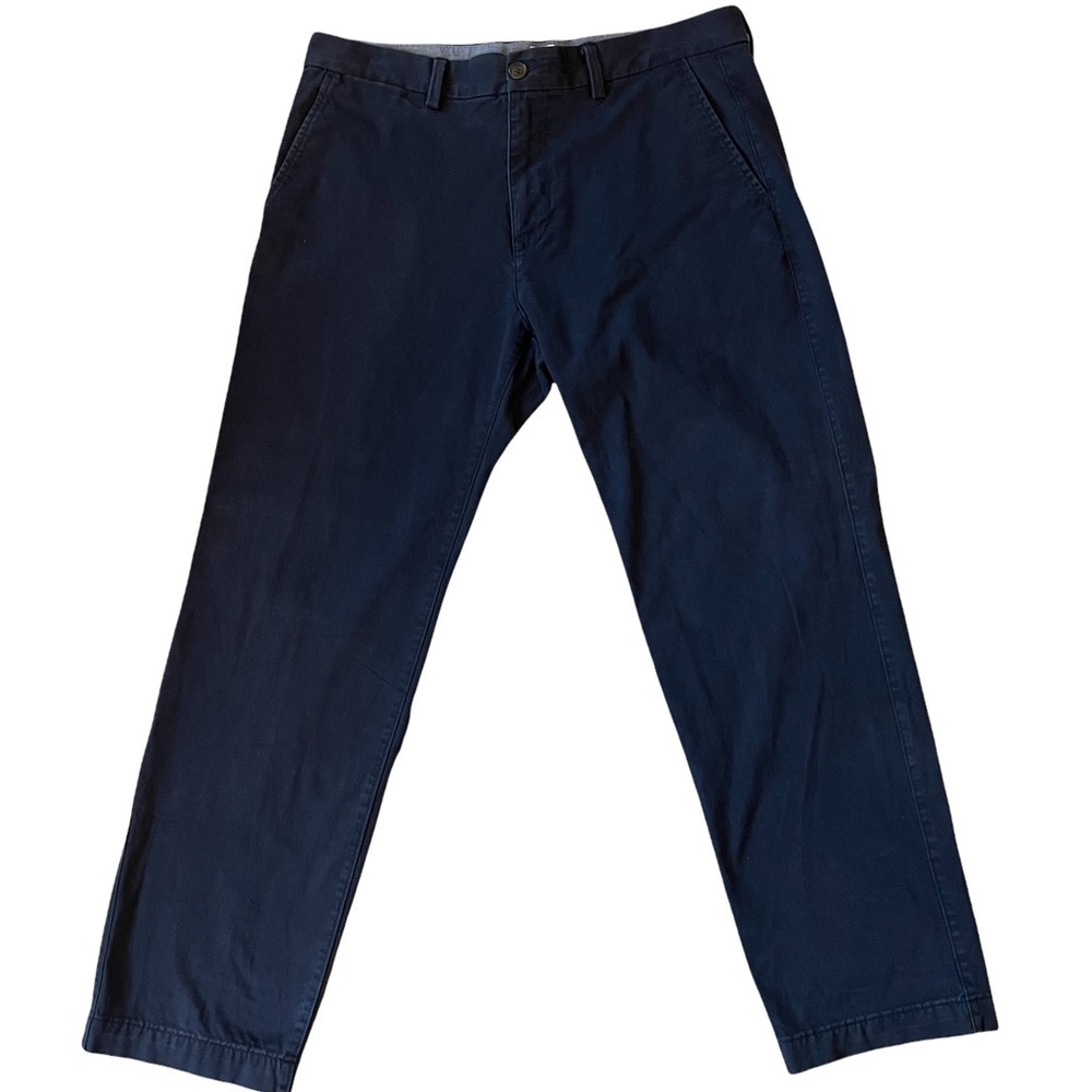 Gap Mens 35 X 30 Straight Leg Navy Blue Chinos